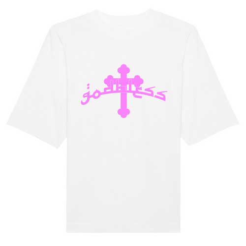 "pink cross" Oversized Tee