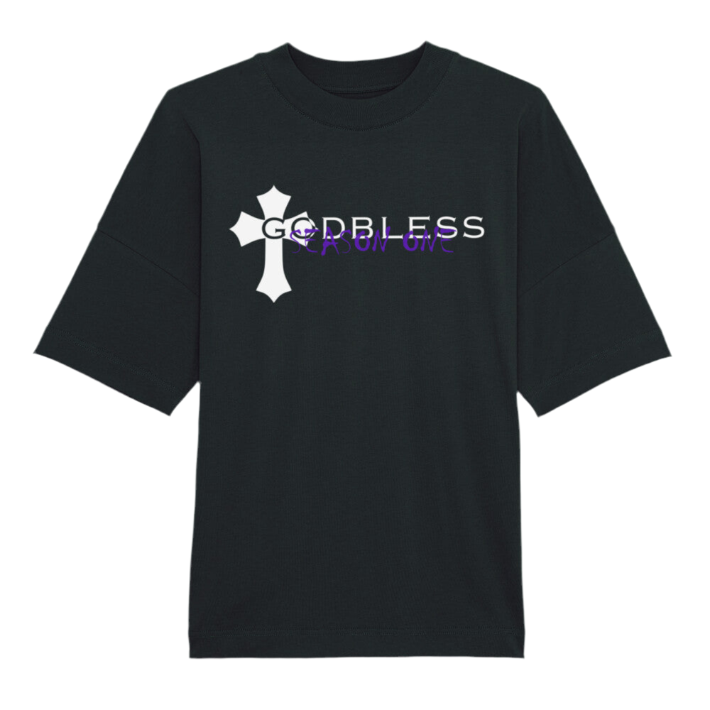 "SEASON ONE" Black Oversized Tee