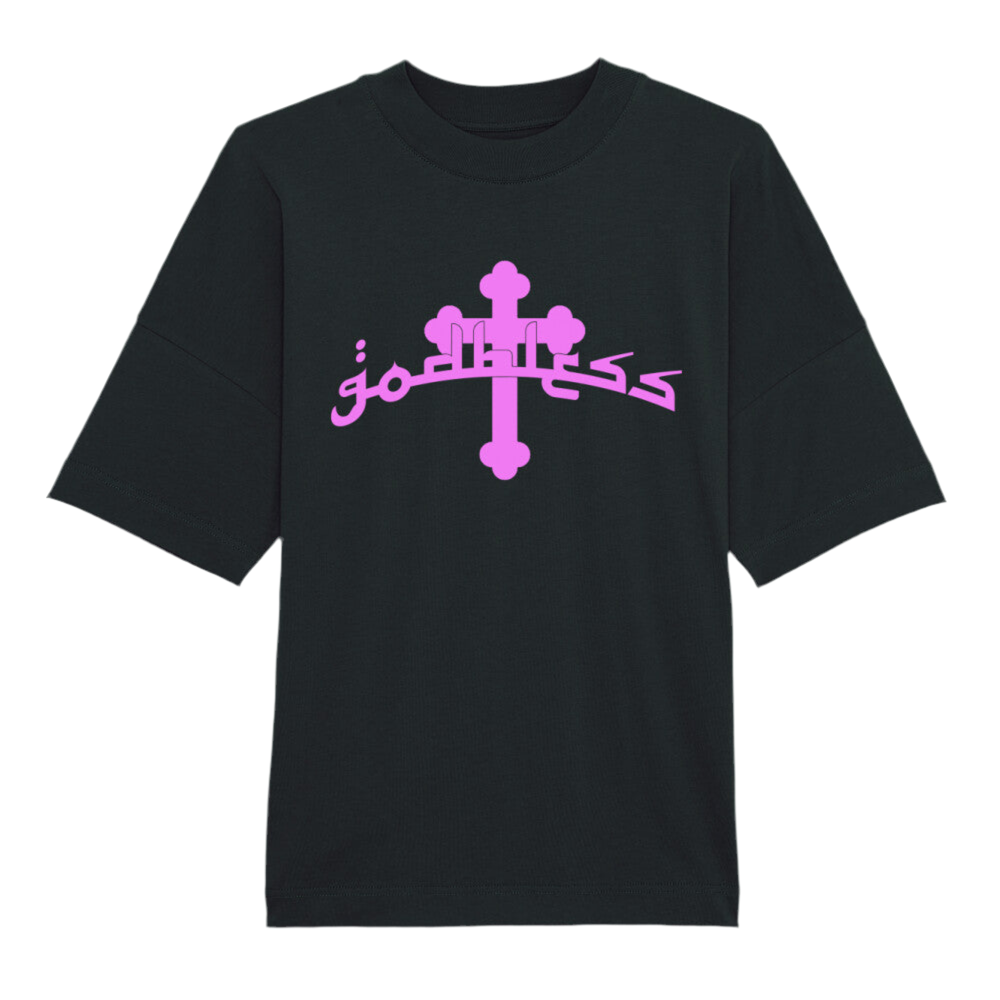 "pink cross" Oversized Tee