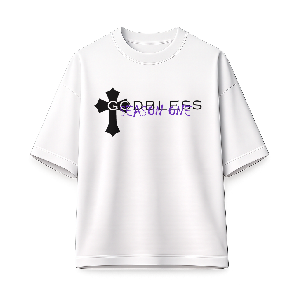 "SEASON ONE" White Oversized Tee